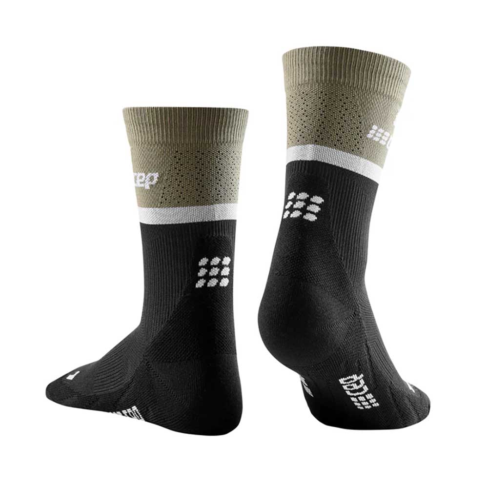 Men's The Run Compression Mid Cut Socks 4.0 - Olive/Black
