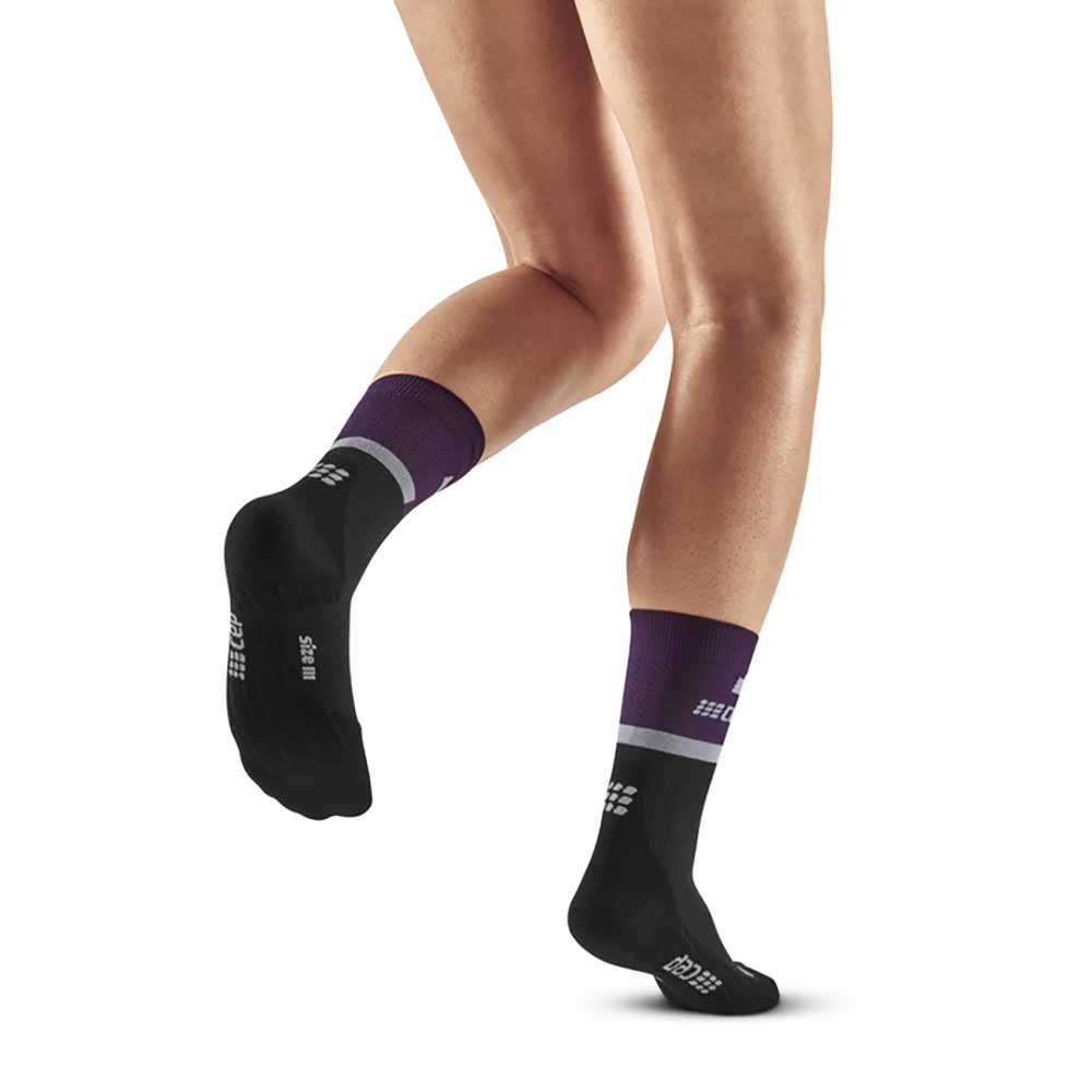 Women's The Run Compression Mid Cut Socks 4.0 - Violet/Black