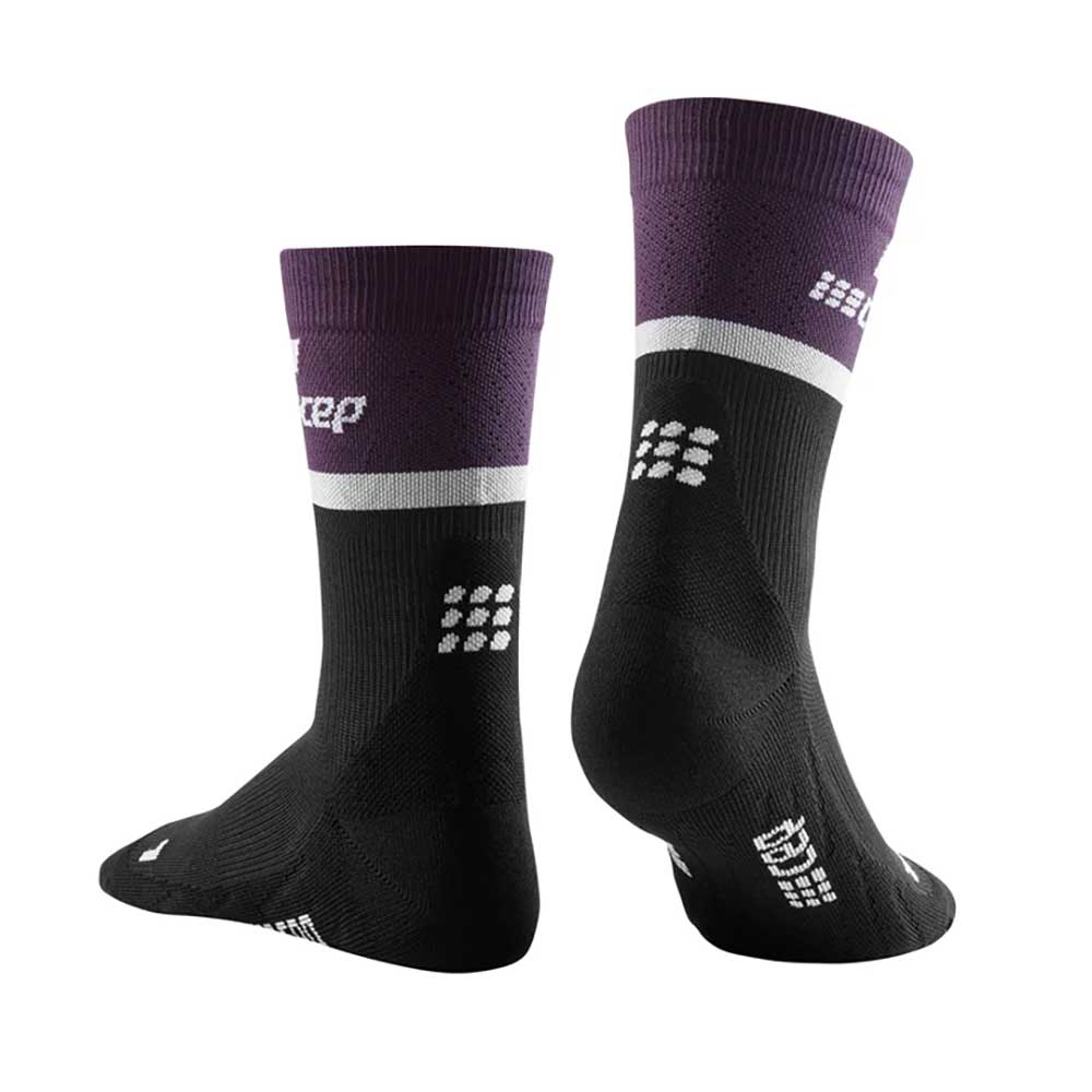 Women's The Run Compression Mid Cut Socks 4.0 - Violet/Black