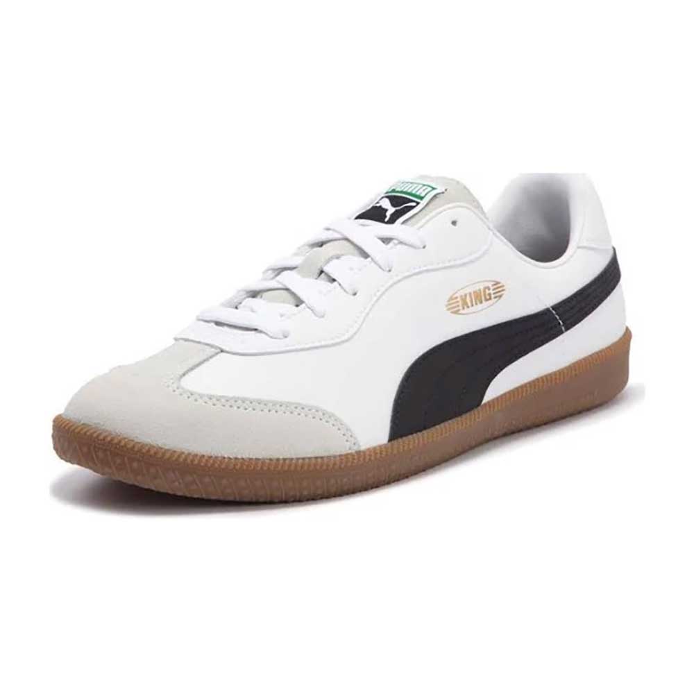 Men's King 21 IT Soccer Shoe - Puma White/Puma Black/Gum - Regular (D)