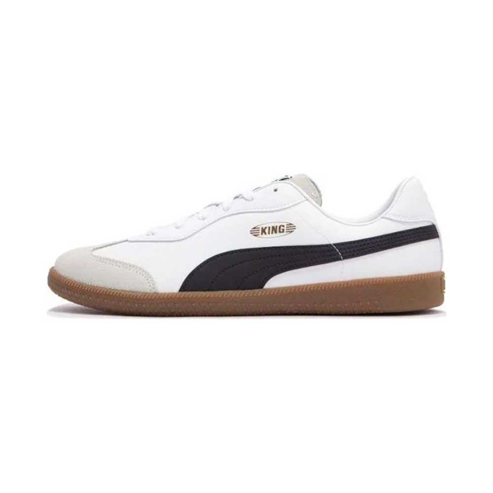 Men's King 21 IT Soccer Shoe - Puma White/Puma Black/Gum - Regular (D)