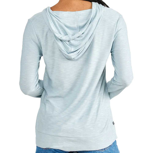 Women's Bamboo Slub Hoodie - Bay Blue