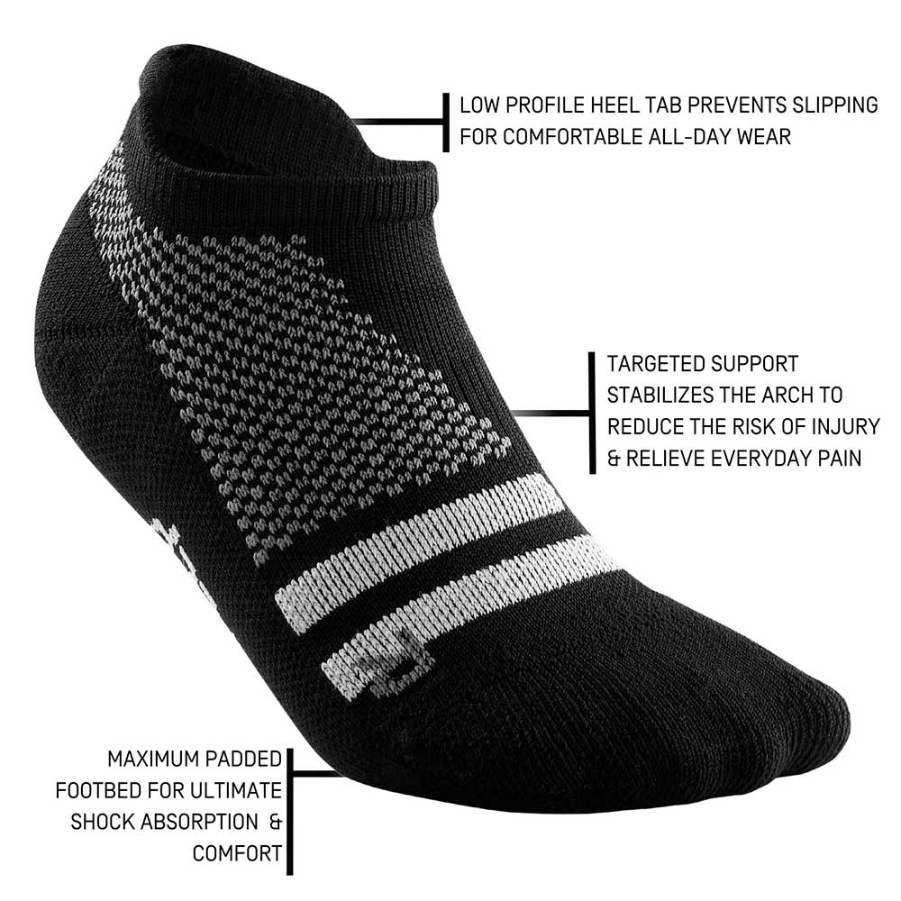 Men's Training No Show Socks - Black Training