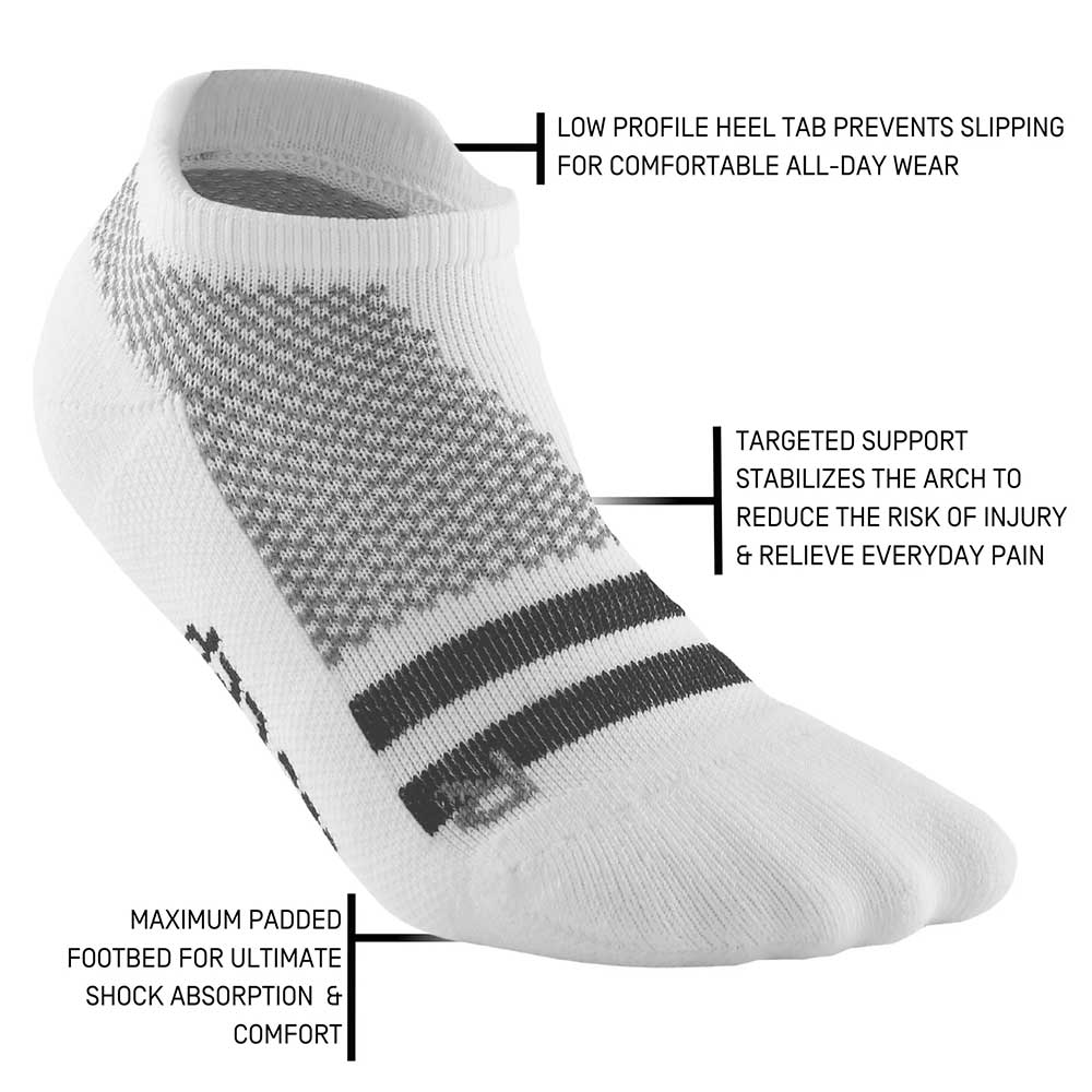 Men's Training No Show Socks - White Training