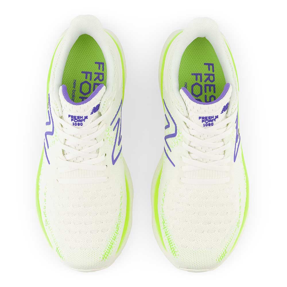 Women's Fresh Foam X 1080v12 Running Shoe - Sea Salt/Electric Indigo- Regular (B)