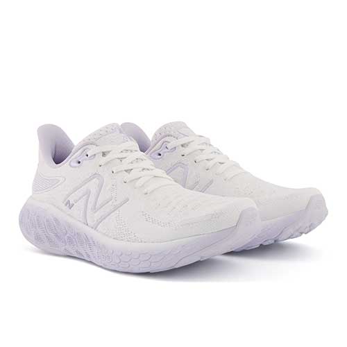 Women's Fresh Foam X 1080v12 Running Shoe- White/Libra - Regular (B)