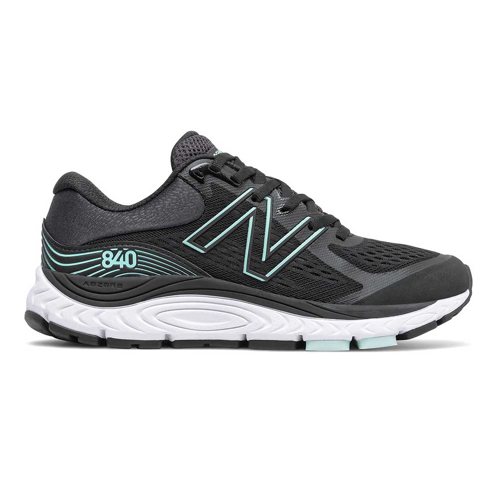 Women's 840v5 Running Shoe - Black/Storm Blue - Wide (D)