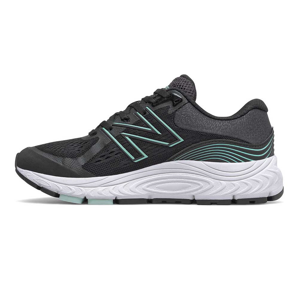 Women's 840v5 Running Shoe - Black/Storm Blue - Wide (D)
