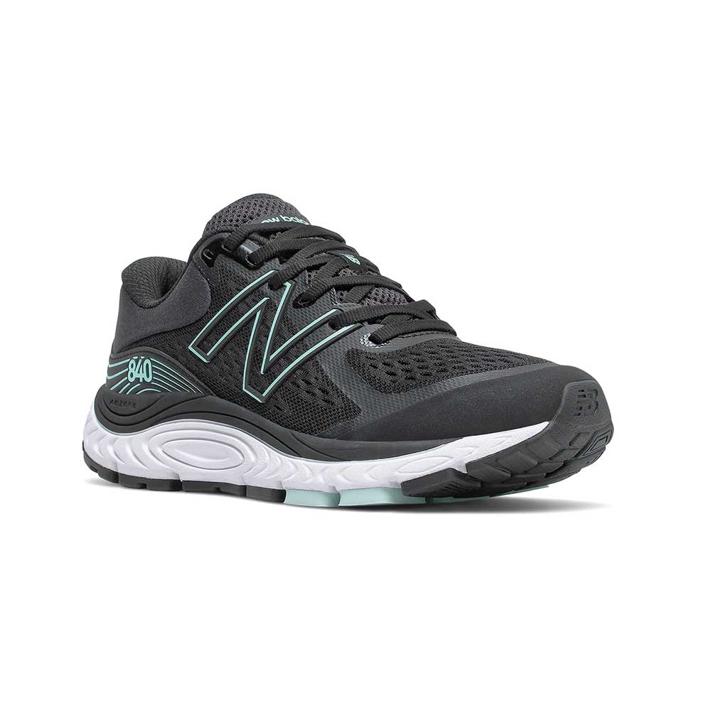 Women's 840v5 Running Shoe - Black/Storm Blue - Wide (D)