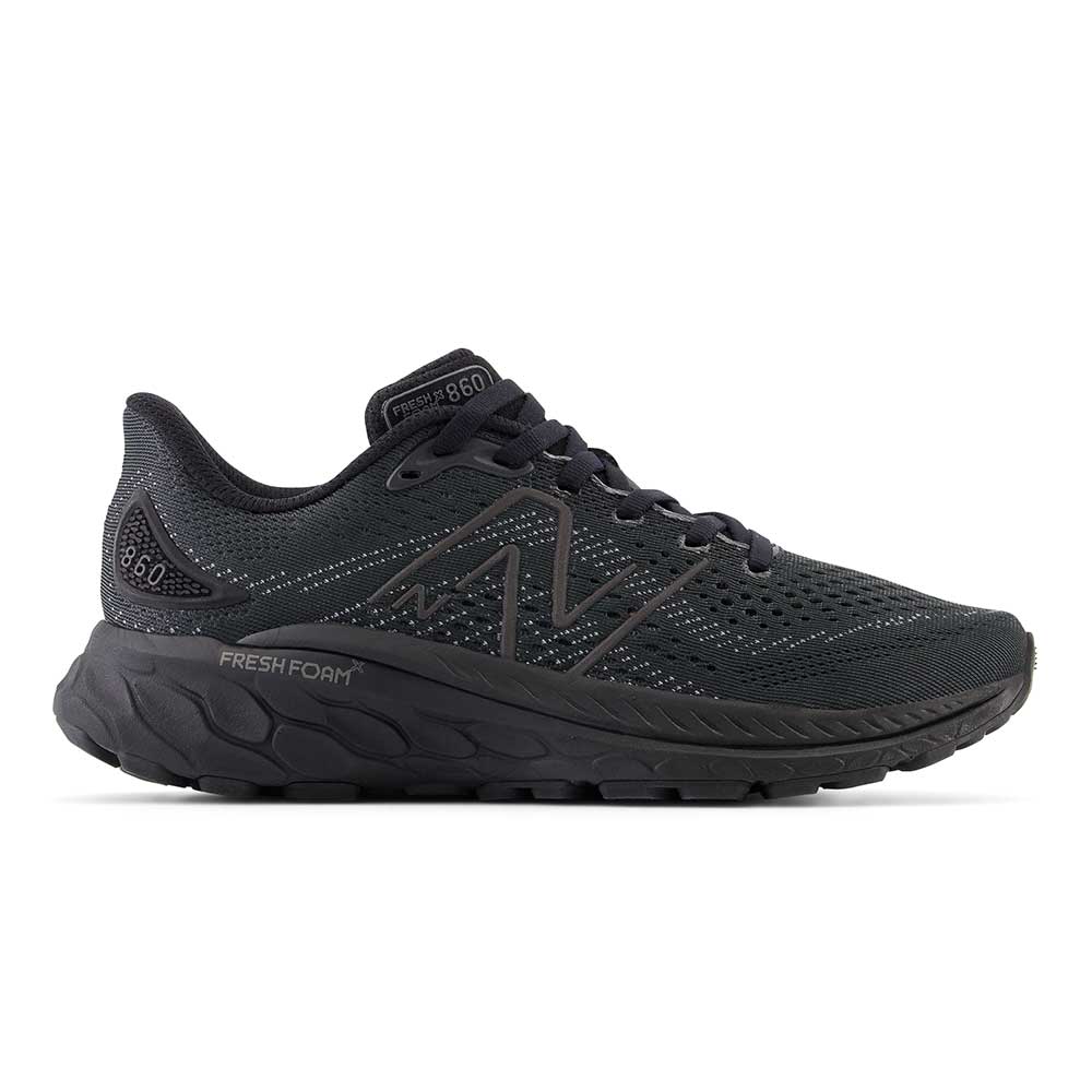 Women's Fresh Foam X 860 v13 Running Shoe- Black/Lead - Wide (D)