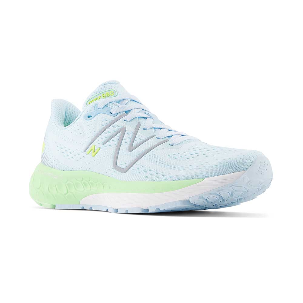 Women's Fresh Foam X More v4 Running Shoe - Blue/Green Aura - Regular (B)