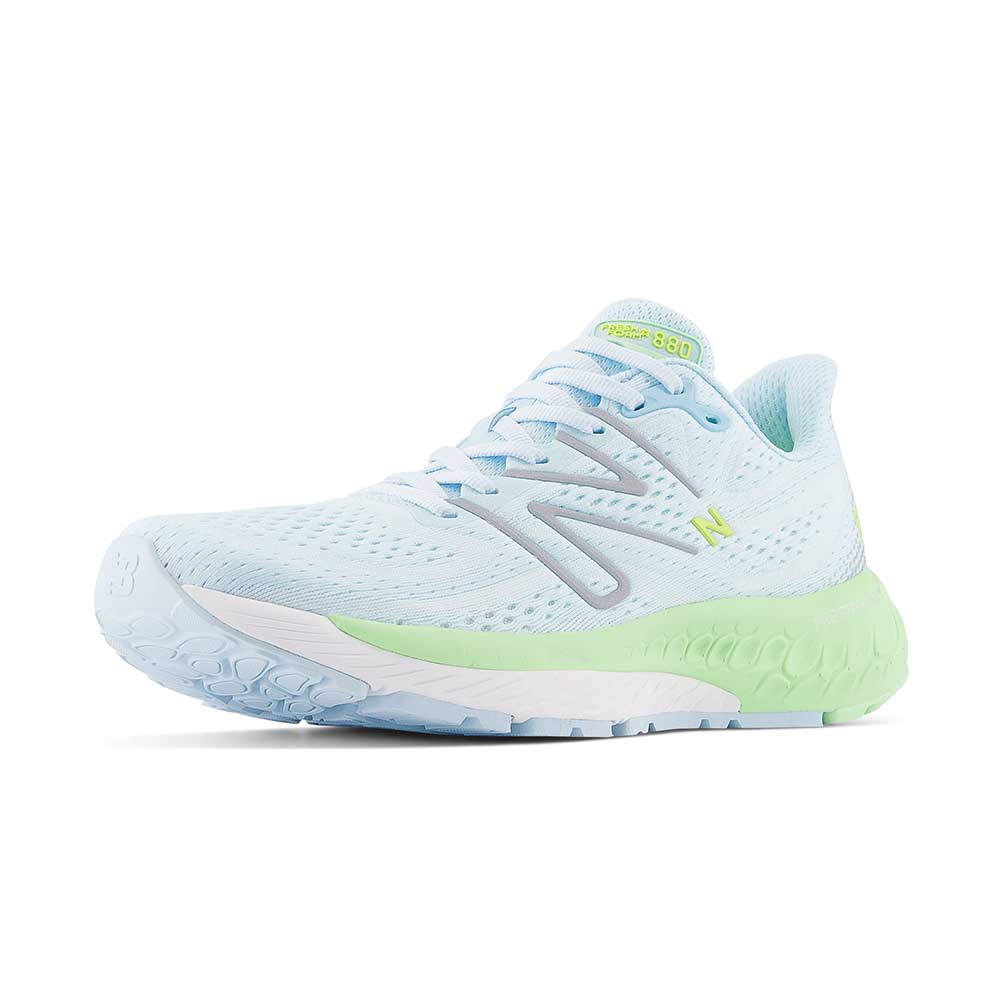 Women's Fresh Foam X More v4 Running Shoe - Blue/Green Aura - Regular (B)