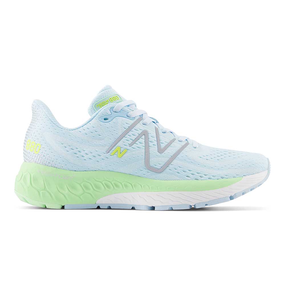 Women's Fresh Foam X More v4 Running Shoe - Blue/Green Aura - Regular (B)