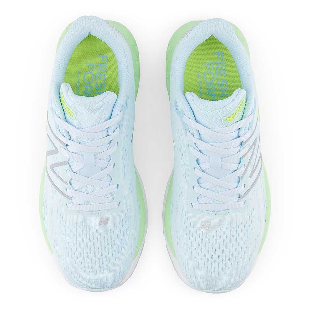 Women's Fresh Foam X More v4 Running Shoe - Blue/Green Aura - Regular (B)