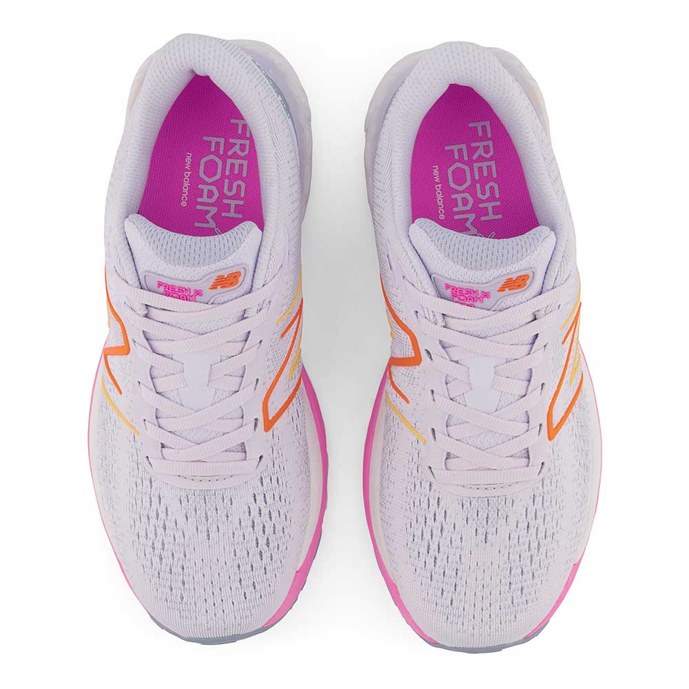 Women's Fresh Foam X 880v12 Running Shoe - Libra/Vibrant Pink - Narrow (2A)