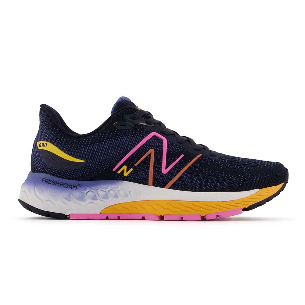 Women's Fresh Foam X 880v12 Running Shoe- Eclipse/Vibrant Apricot - Wide (D)