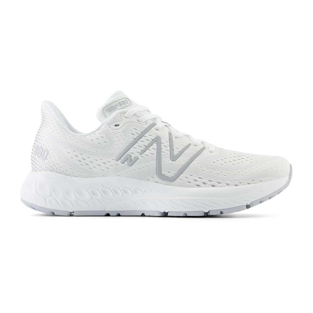 Women's Fresh Foam X 880v13 Running Shoe - White/Light Silver Metallic - Regular (B)