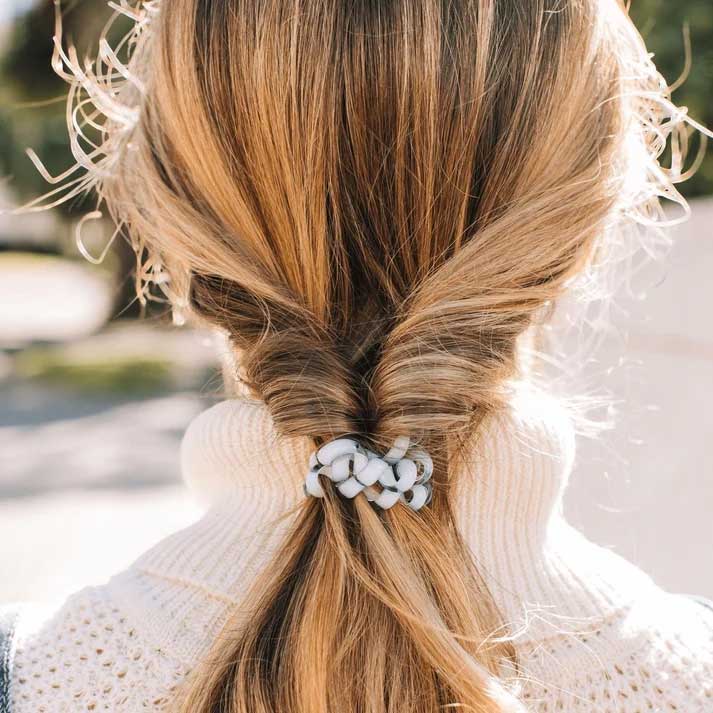 Hair Ties Large 3-Pack - Washed Denim