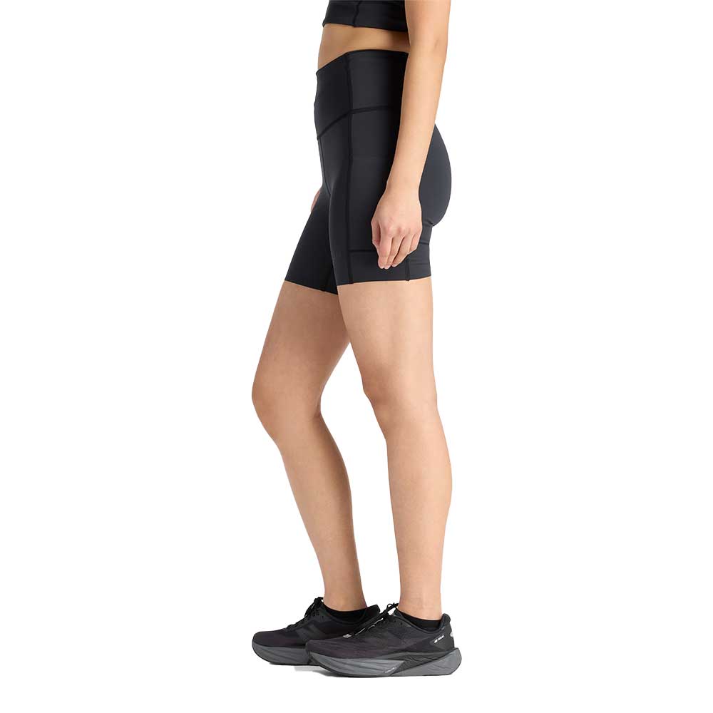 Women's NB Sleek Storage Race Short 6" - Black