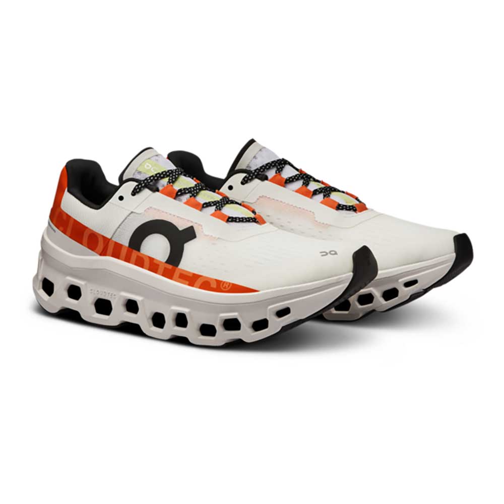 Women's Cloudmonster Running Shoe - Undyed-White/Flame - Regular (B)