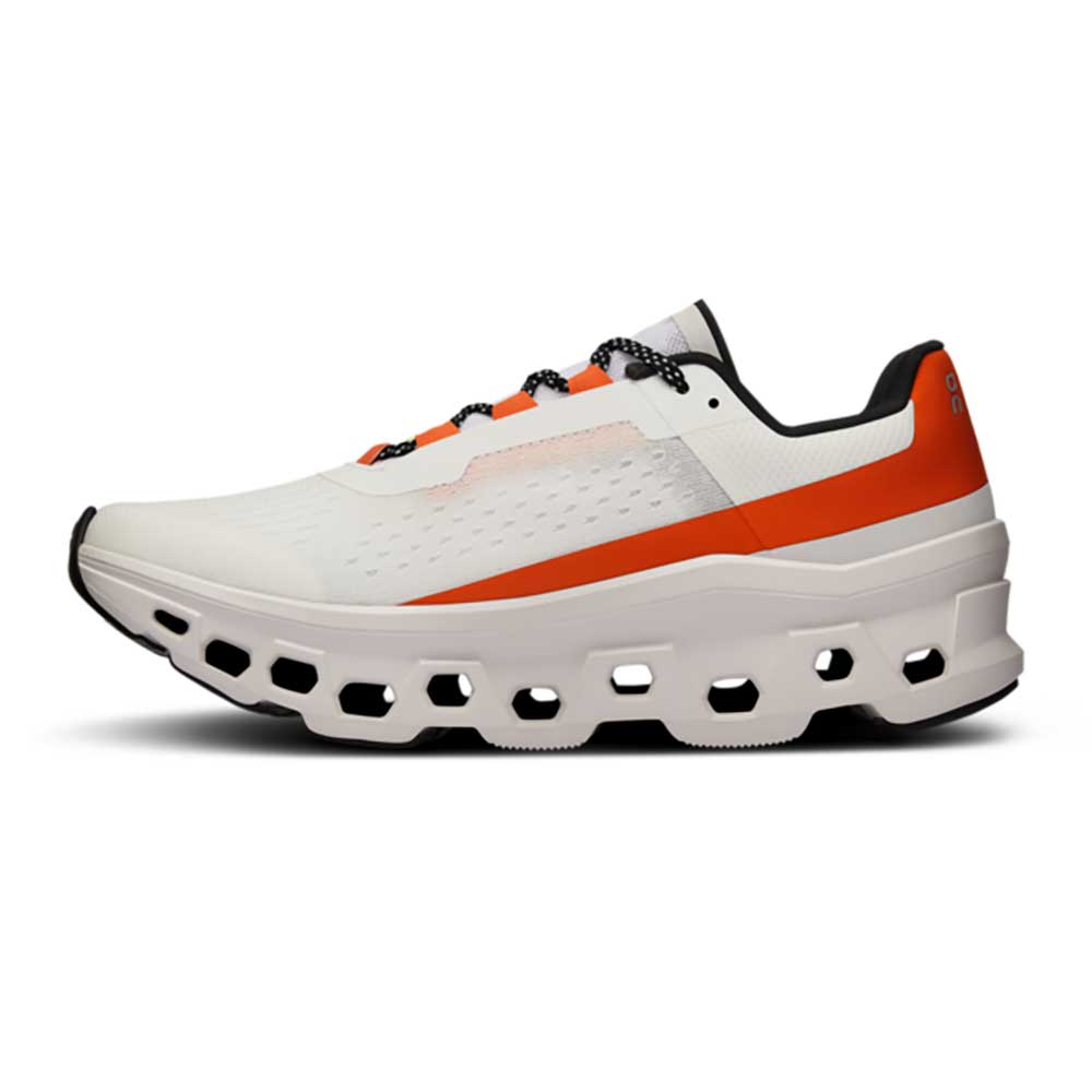 Women's Cloudmonster Running Shoe - Undyed-White/Flame - Regular (B)