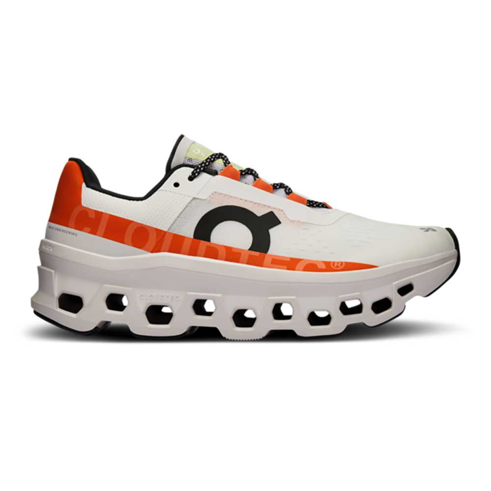 Women's Cloudmonster Running Shoe - Undyed-White/Flame - Regular (B)