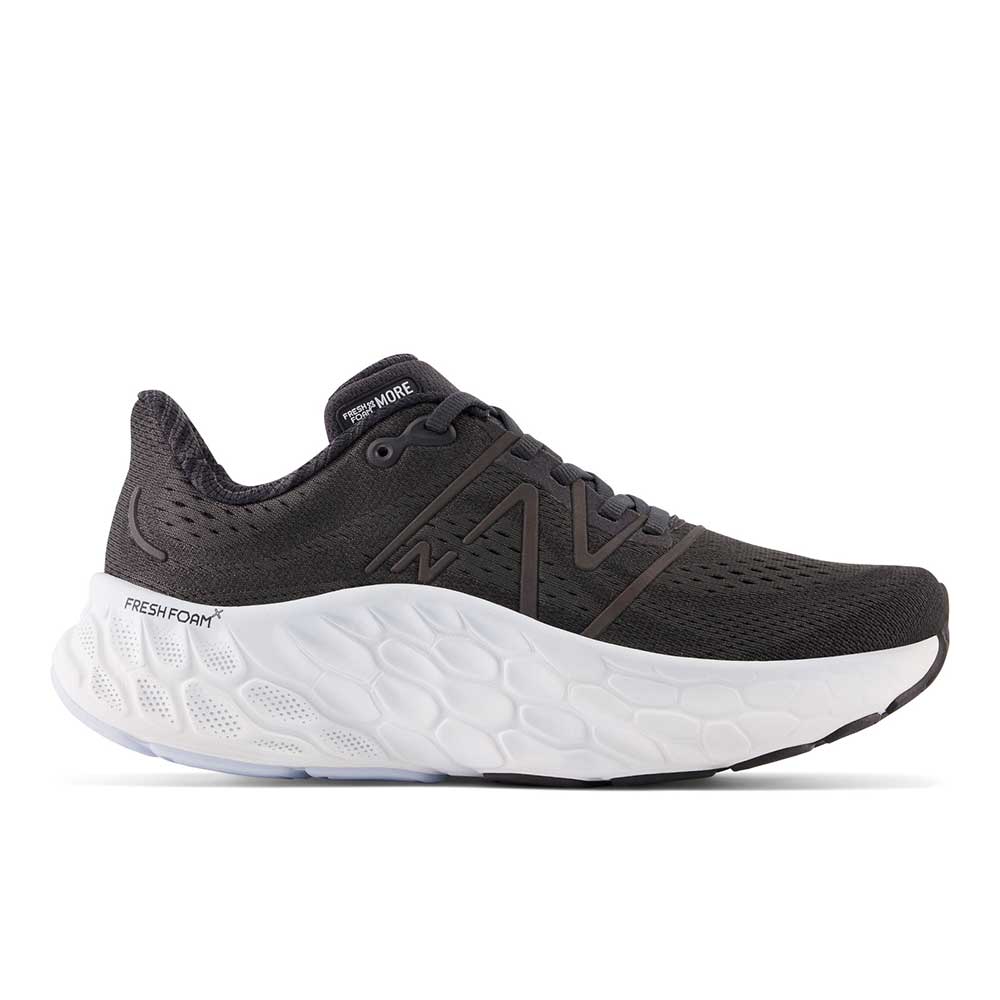 Women's Fresh Foam X More v4 Running Shoe - Black/Starlight - Wide (D)