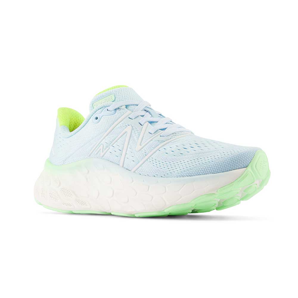 Women's Fresh Foam X More v4 Running Shoe - Blue/Green Aura - Regular (B)