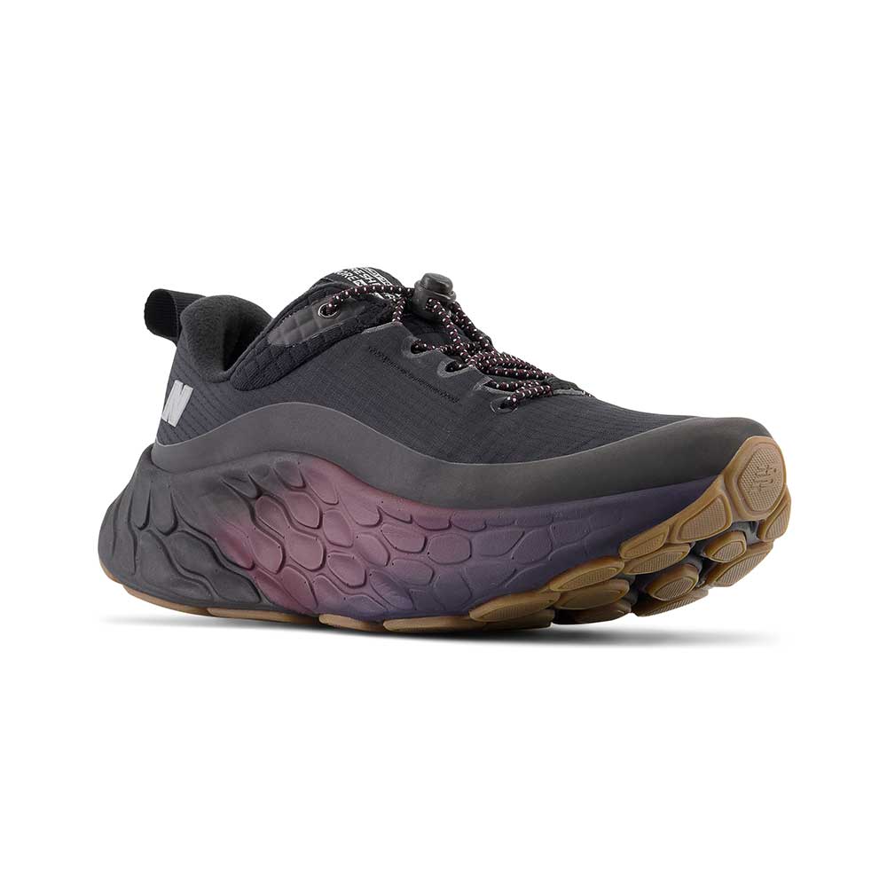 Women's Fresh Foam X More v4 Permafrost Running Shoe - Black/Nb Burgundy -Regular (B)