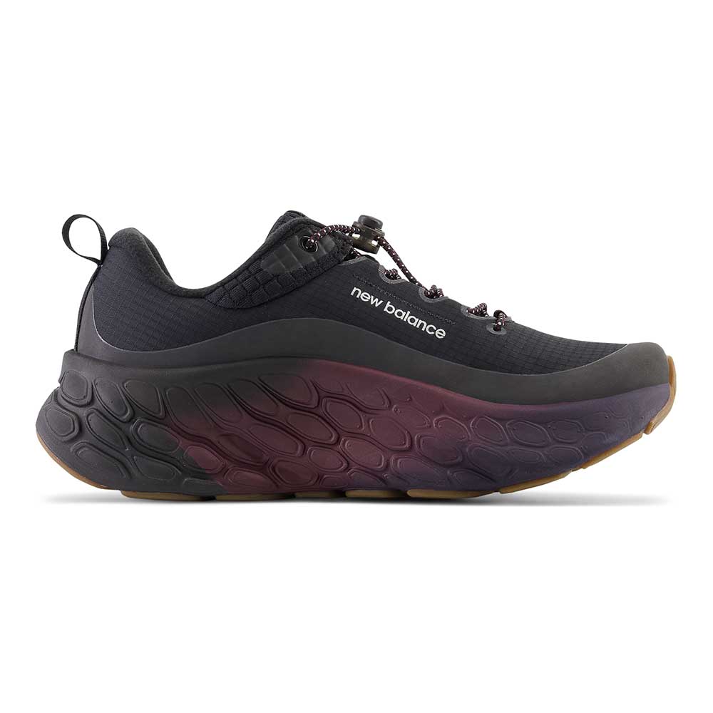 Women's Fresh Foam X More v4 Permafrost Running Shoe - Black/Nb Burgundy  -Regular (B)