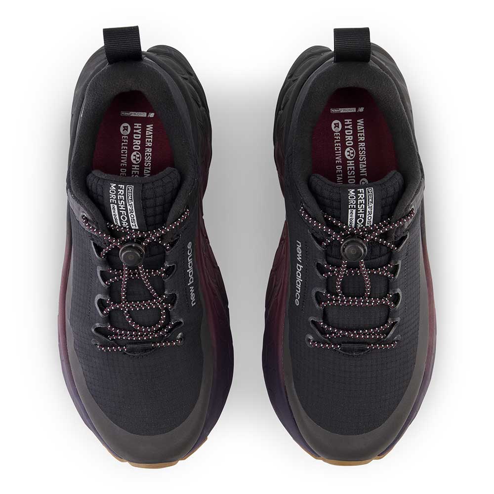Women's Fresh Foam X More v4 Permafrost Running Shoe - Black/Nb Burgundy -Regular (B)