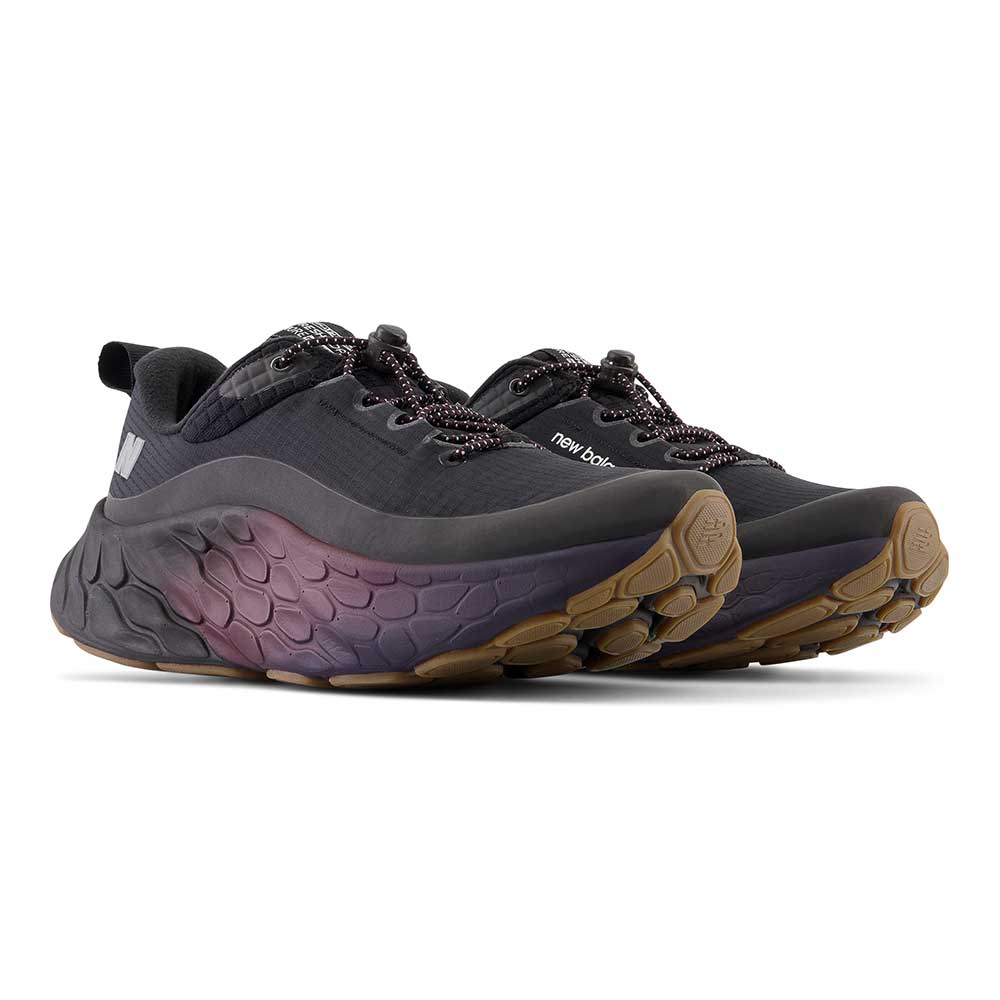 Women's Fresh Foam X More v4 Permafrost Running Shoe - Black/Nb Burgundy -Regular (B)