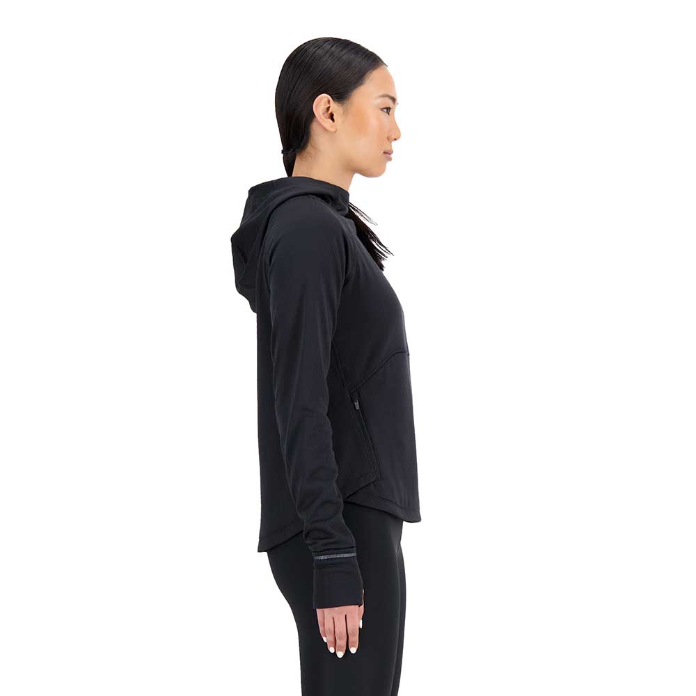 Women's NB Heat Grid Hoodie Pullover - Black