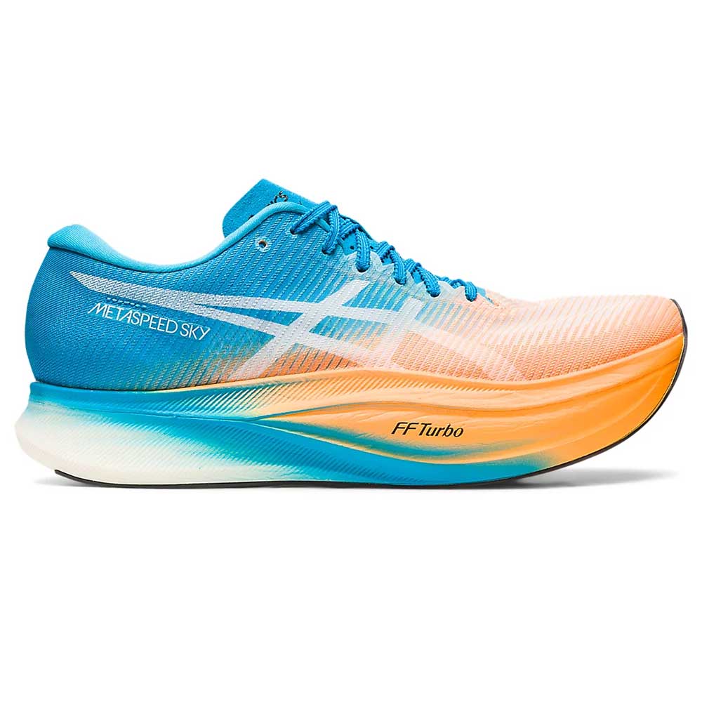 Unisex Metaspeed Sky+ Running Shoe- Orange Pop/Island Blue- Regular (D)