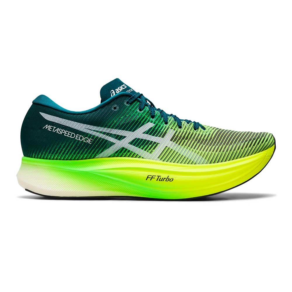 Unisex MetaSpeed Edge+ Running Shoe - Velvet Pine/Safety Yellow