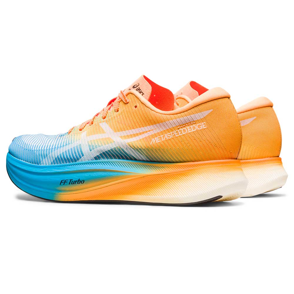 Unisex Metaspeed Edge+ Running Shoe- Island Blue/Orange Pop- Regular (D)