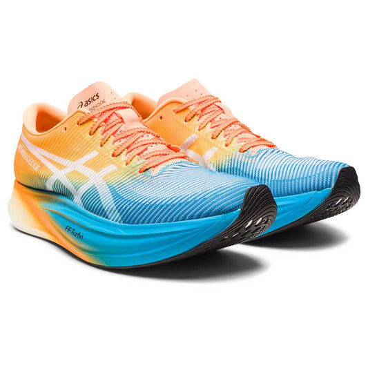 Unisex Metaspeed Edge+ Running Shoe- Island Blue/Orange Pop- Regular (D)