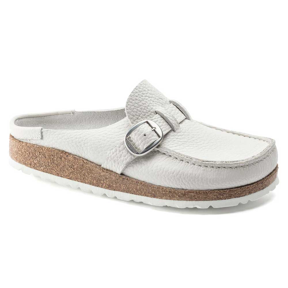Women's Buckley Natural Leather Clog - White - Medium/Narrow