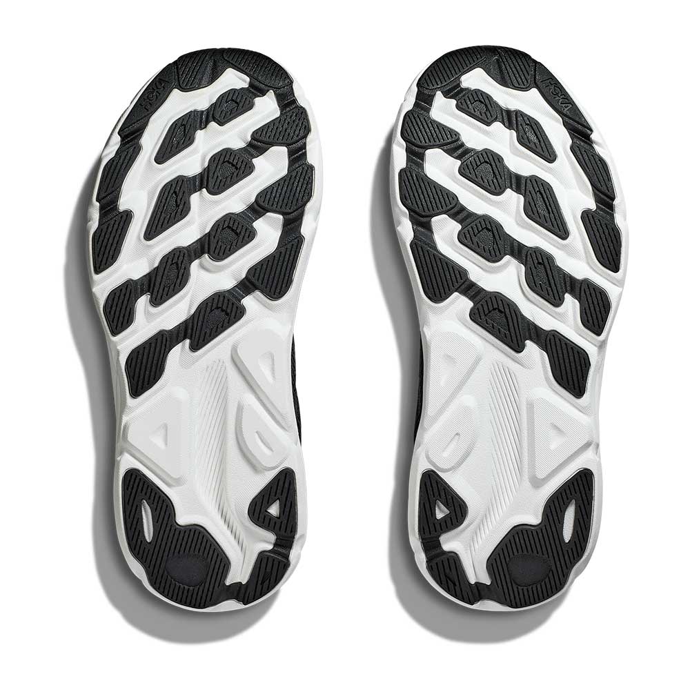 Women's Clifton 9 Running Shoe - Black/White - Wide (D)
