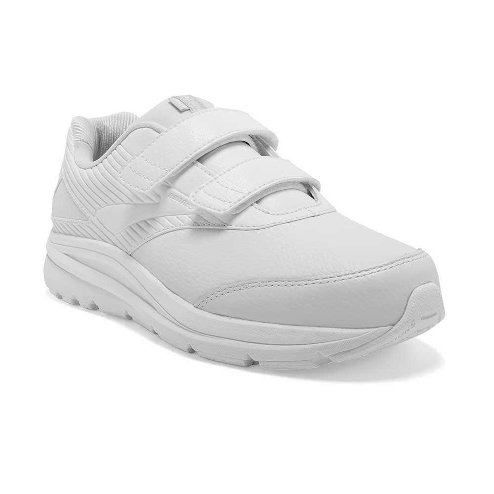 Women's Addiction Walker V-Strap 2 Walking Shoe - White/White- Extra Wide (EE)