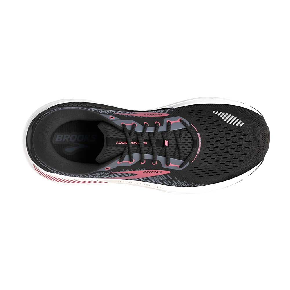 Women's Addiction GTS 15 Running Shoe- Black/Ebony/Mauvewood- Extra Wide (2E)