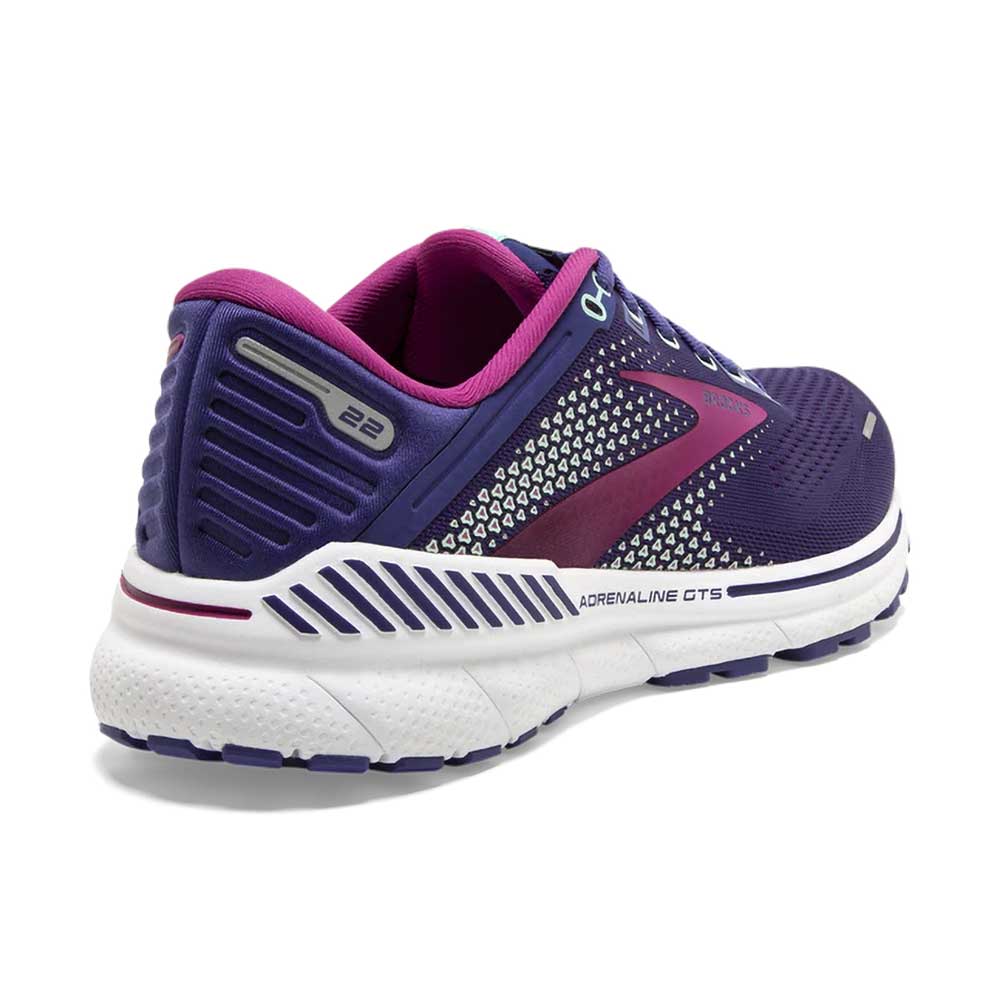 Women's Adrenaline GTS 22 Running Shoe- Navy/Yucca/Pink- Regular (B)