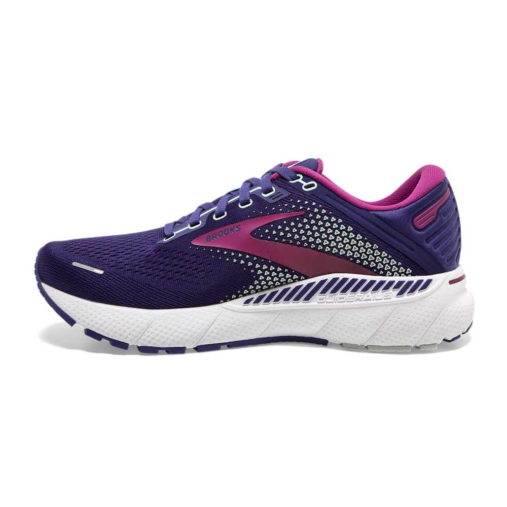 Women's Adrenaline GTS 22 Running Shoe- Navy/Yucca/Pink- Regular (B)