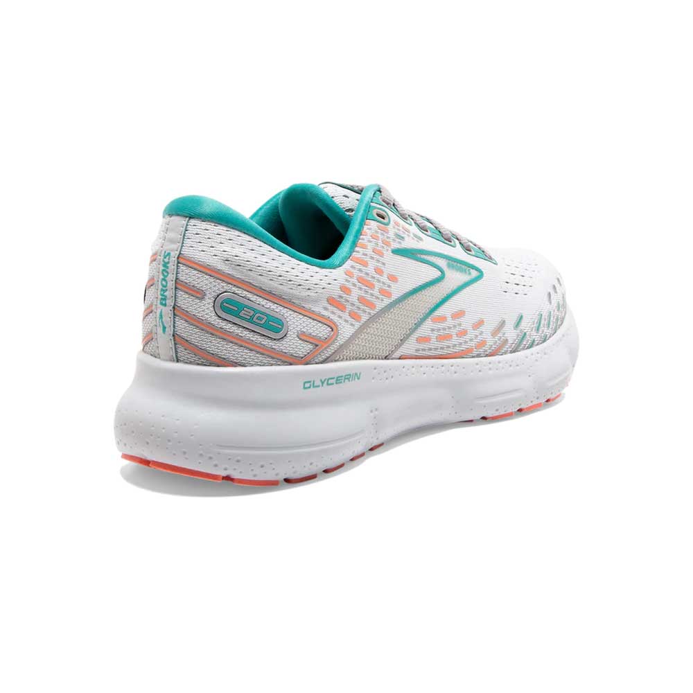 Women's Glycerin 20 Running Shoe- Oyster/Latigo Bay/Coral - Regular (B)
