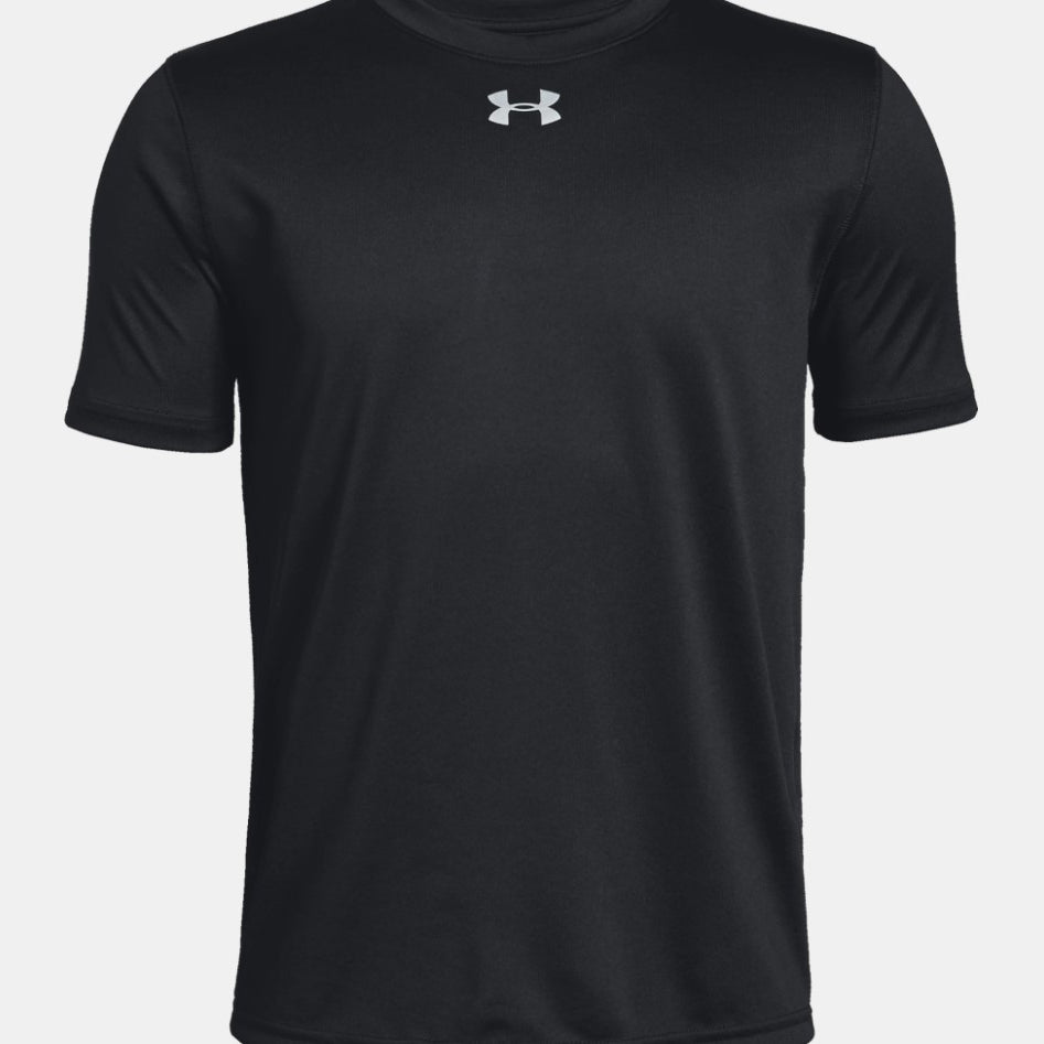 Youth UA Locker T-Shirt - Black/Metallic Silver