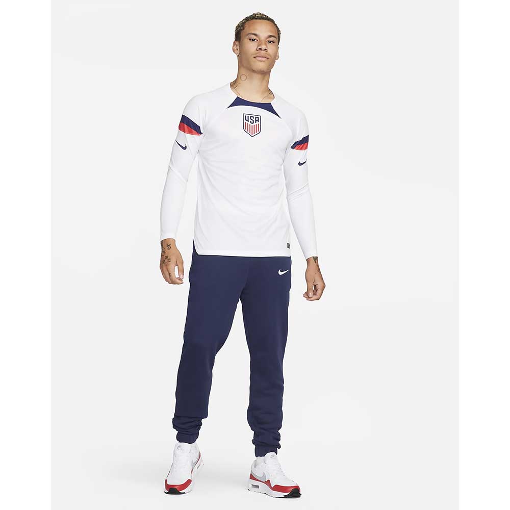 Men's USA Dri-FIT Stadium Home Long Sleeve Jersey - White/Loyal Blue