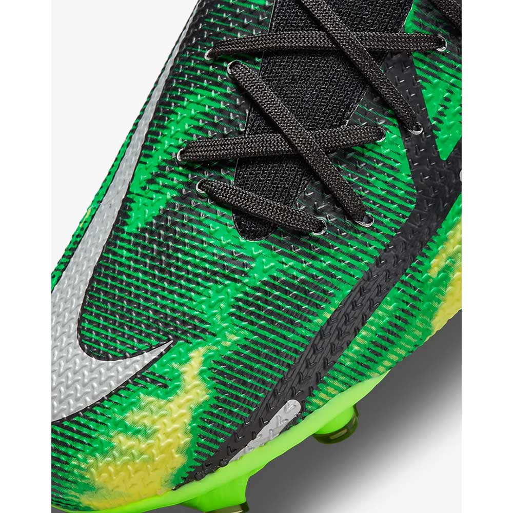 Unisex Phantom GT2 Pro SW FG Soccer Shoe - Black/MTLC Platinum Green-Regular (D)