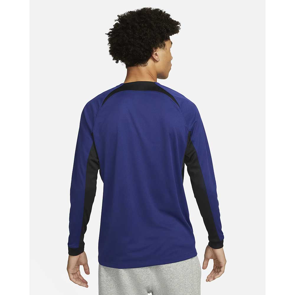 Men's Netherlands 2022/23 Away Long Sleeve Away Jersey - Deep Royal/Black