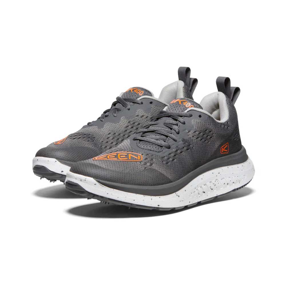 Men's WK400 Walking Shoe - Steel Grey/Scarlet Ibis- Regular (D)