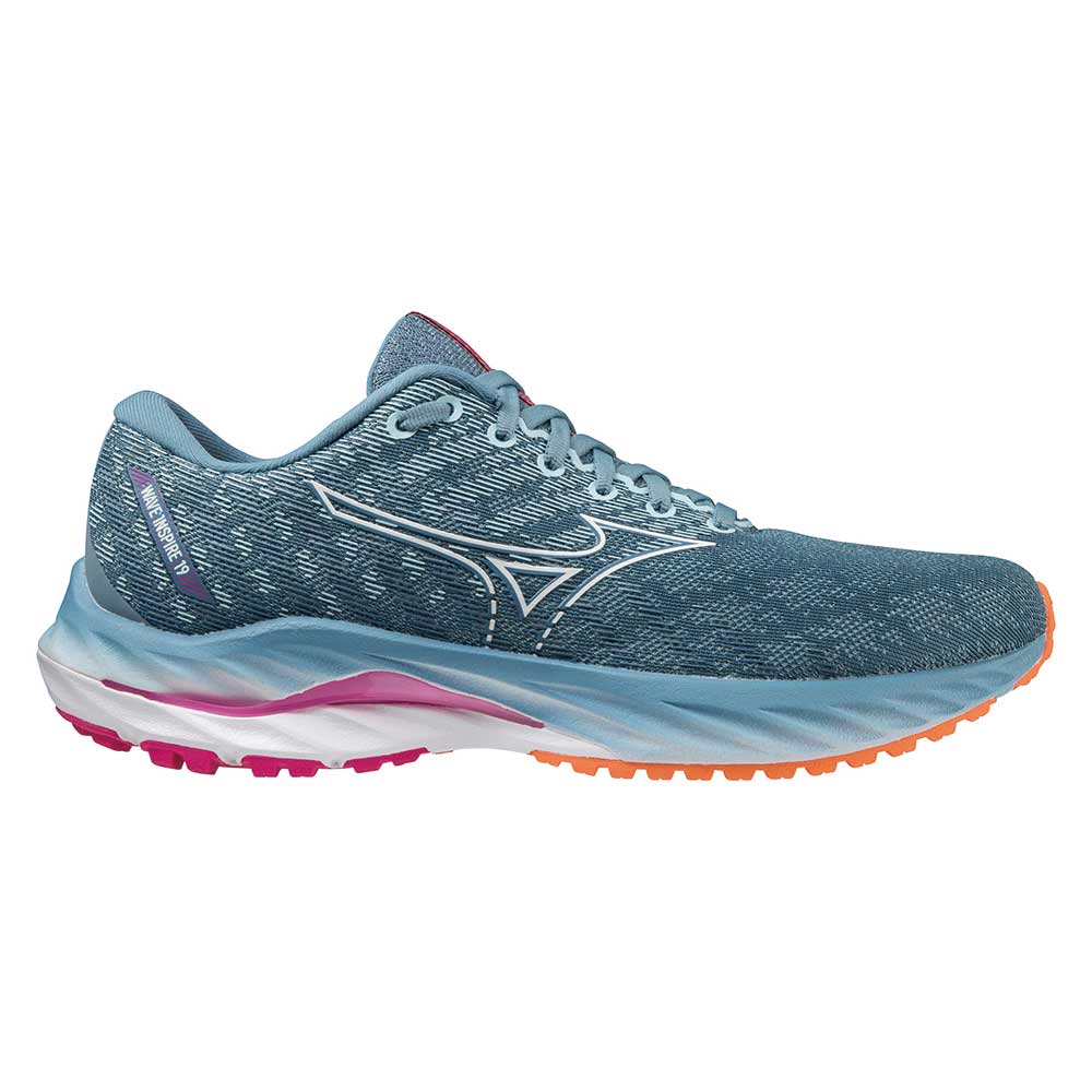 Rustiek Achteruit verwijzen Women's Wave Inspire 19 Running Shoe- Provincial Blue/White- Wide (D) –  Gazelle Sports